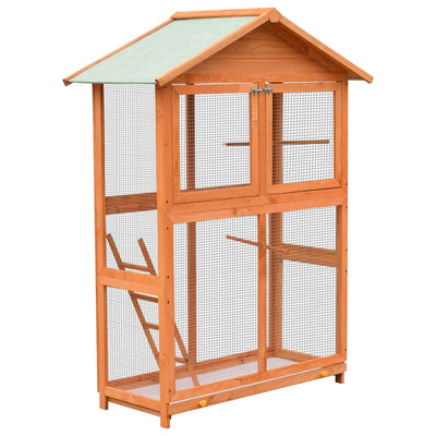 Dealsmate  Bird Cage Solid Pine & Fir Wood 125.5x59.5x164 cm