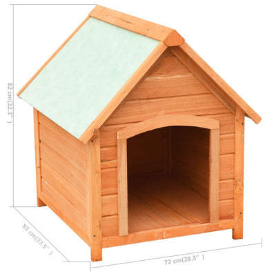 Dealsmate  Dog House Solid Pine & Fir Wood 72x85x82 cm