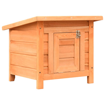 Dealsmate  Cat House Solid Pine & Fir Wood 50x46x43.5 cm