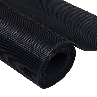 Dealsmate  Floor Mat Anti-Slip Rubber 1.5x4 m 3 mm Fine Rib
