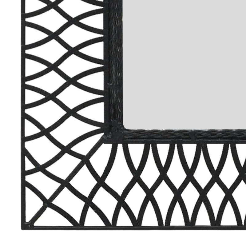 Dealsmate  Garden Wall Mirror Arched 60x110 cm Black