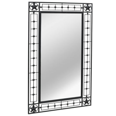 Dealsmate  Garden Wall Mirror Rectangular 60x110 cm Black