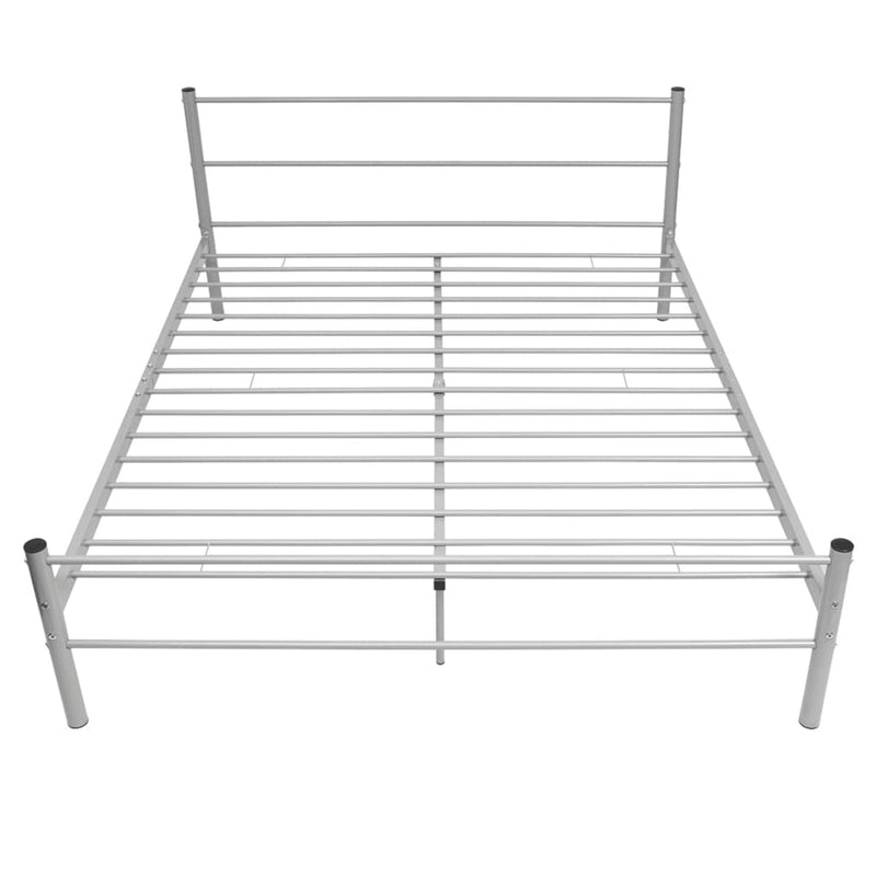 Dealsmate  Bed Frame Grey Metal 153x203 cm Queen Size