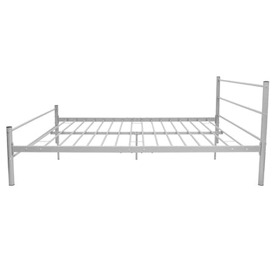 Dealsmate  Bed Frame Grey Metal 153x203 cm Queen Size