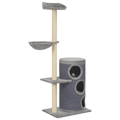 Dealsmate  Cat Tree with Sisal Scratching Posts Grey 148 cm