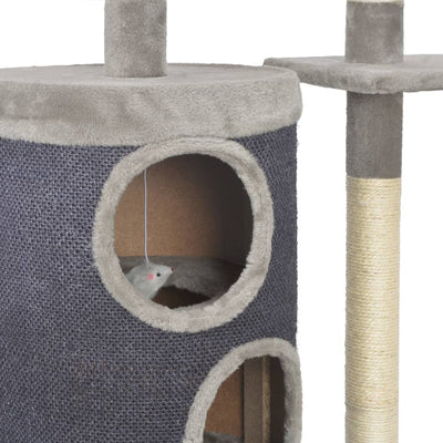 Dealsmate  Cat Tree with Sisal Scratching Posts Grey 260 cm