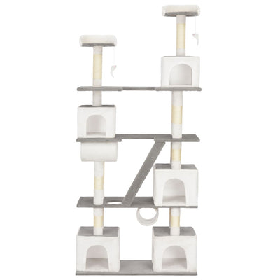 Dealsmate  Cat Tree with Sisal Scratching Posts White 225 cm
