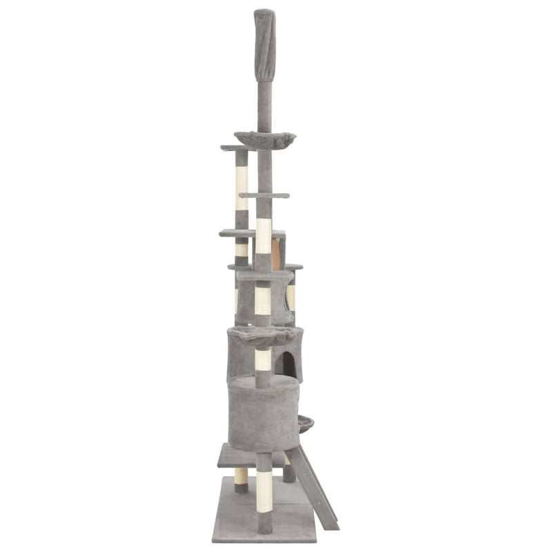 Dealsmate  Cat Tree with Sisal Scratching Posts Grey 255 cm