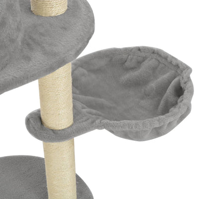 Dealsmate  Cat Tree with Sisal Scratching Posts Grey 160 cm