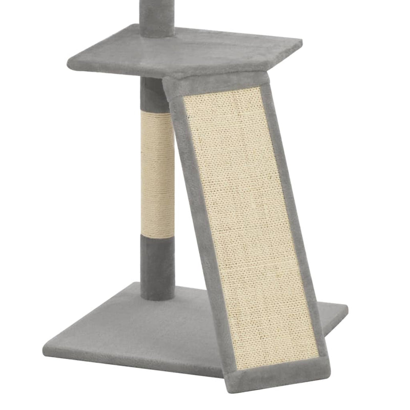 Dealsmate  Cat Tree with Sisal Scratching Posts Grey 160 cm