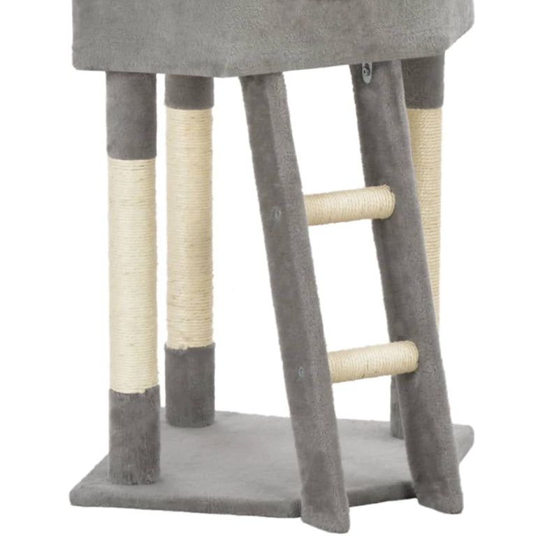 Dealsmate  Cat Tree with Sisal Scratching Post Grey 180 cm