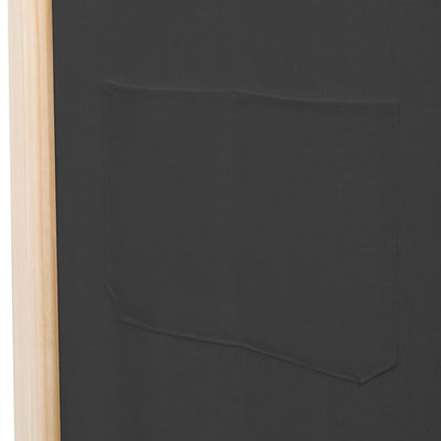 Dealsmate  3-Panel Room Divider Grey 120x170x4 cm Fabric