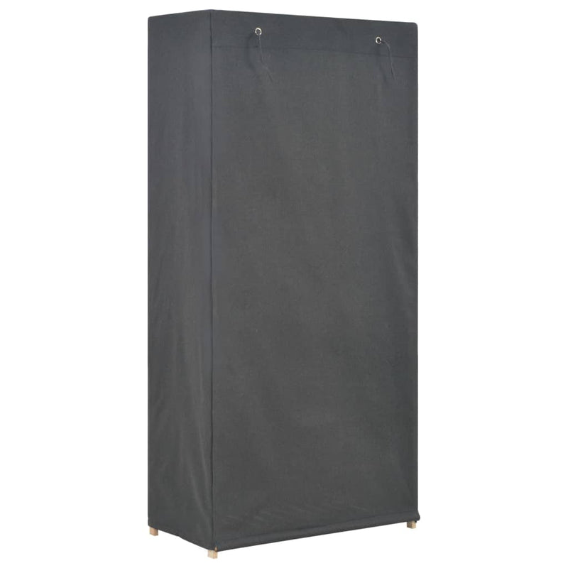 Dealsmate  3-Tier Wardrobe Grey 79x40x170 cm Fabric