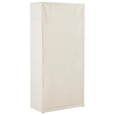 Dealsmate  Wardrobe White 79x40x170 cm Fabric