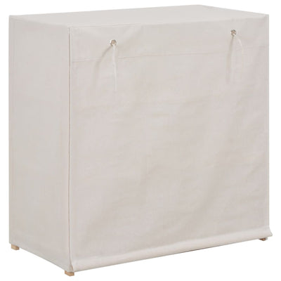 Dealsmate  Shoe Cabinet with Cover White 79x40x80 cm Fabric