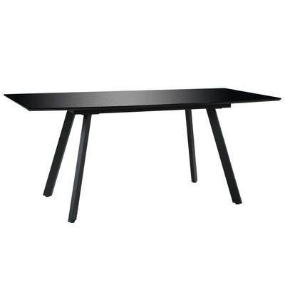 Dealsmate  Dining Table High Gloss Black 180x90x76 cm MDF