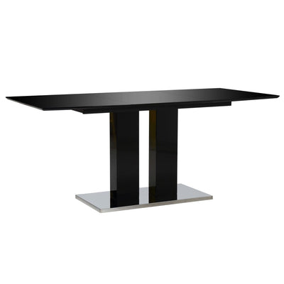 Dealsmate  Dining Table High Gloss Black 180x90x76 cm MDF