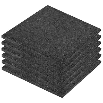 Dealsmate  Fall Protection Tiles 6 pcs Rubber 50x50x3 cm Black