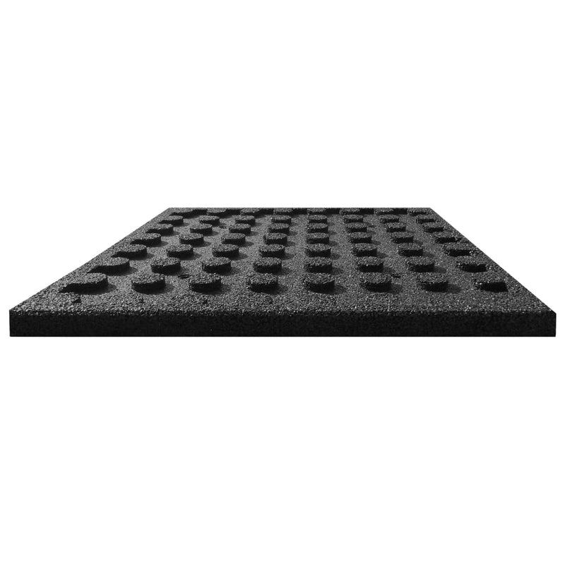 Dealsmate  Fall Protection Tiles 6 pcs Rubber 50x50x3 cm Black