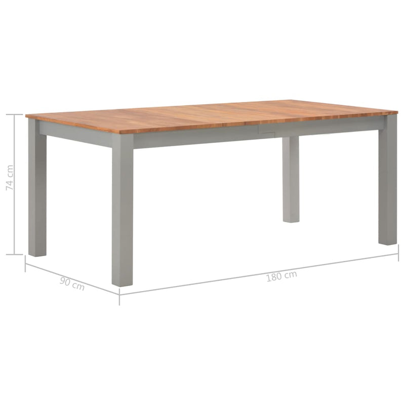 Dealsmate  Dining Table 180x90x74 cm Solid Oak Wood