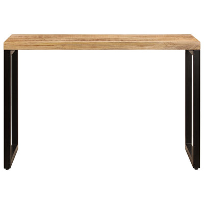 Dealsmate  Dining Table 115x55x76 cm Solid Mango Wood and Steel
