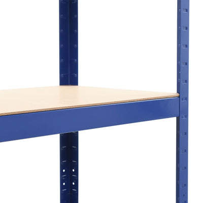 Dealsmate  4-Layer Storage Shelf Blue Steel&Engineered Wood