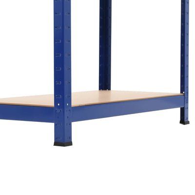 Dealsmate  4-Layer Storage Shelf Blue Steel&Engineered Wood
