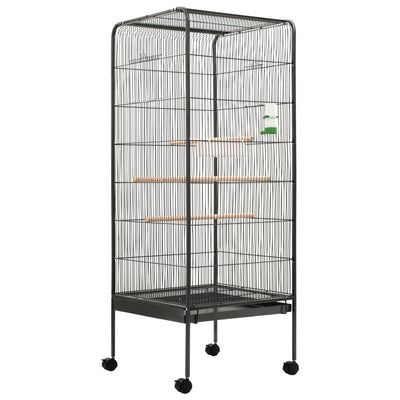 Dealsmate  Bird Cage Grey 54x54x146 cm Steel