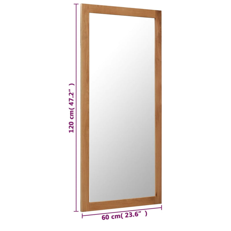 Dealsmate  Mirror 60x120 cm Solid Oak Wood