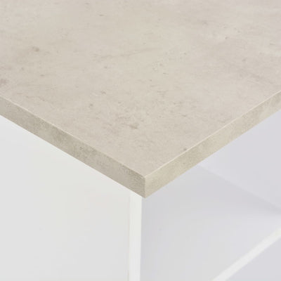 Dealsmate  Bar Table White and Concrete 60x60x110 cm