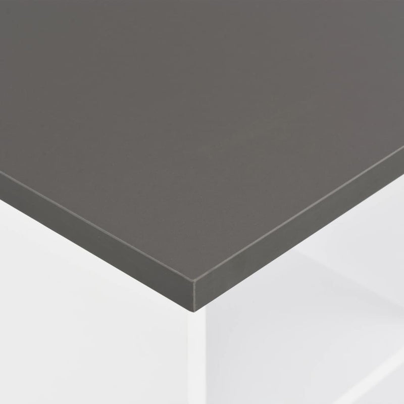 Dealsmate  Bar Table White and Anthracite Grey 60x60x110 cm