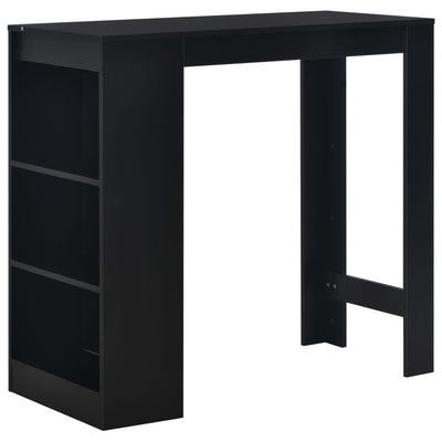 Dealsmate  Bar Table with Shelf Black 110x50x103 cm