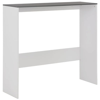Dealsmate  Bar Table with 2 Table Tops White and Grey 130x40x120 cm