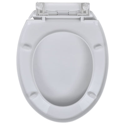 Dealsmate  Toilet Seats with Soft Close Lids 2 pcs Plastic White