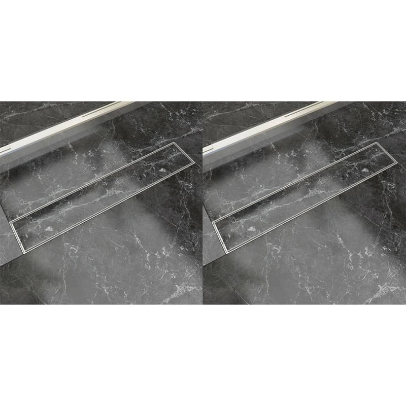 Dealsmate  Linear Shower Drain 2 pcs 630x140 mm Stainless Steel