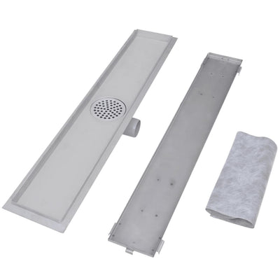 Dealsmate  Linear Shower Drain 2 pcs 730x140 mm Stainless Steel