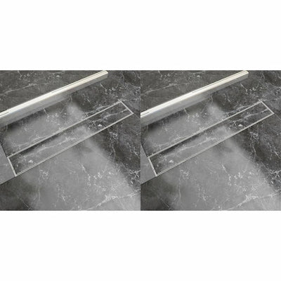 Dealsmate  Linear Shower Drain 2 pcs 730x140 mm Stainless Steel