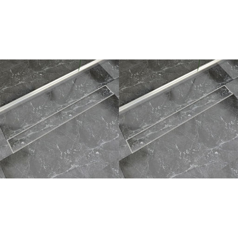 Dealsmate  Linear Shower Drain 2 pcs 930x140 mm Stainless Steel