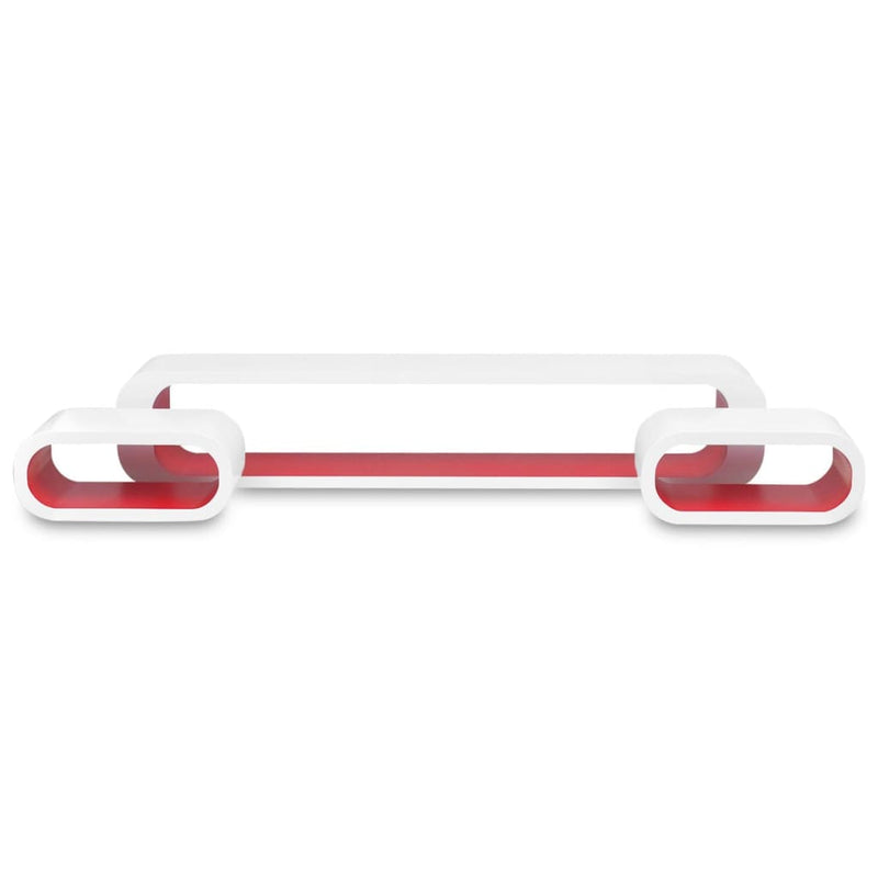 Dealsmate  Wall Cube Shelves 6 pcs Red and White