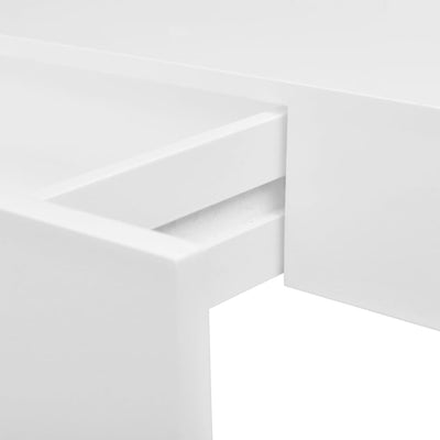 Dealsmate  Floating Wall Shelves with Drawers 2 pcs White 48 cm