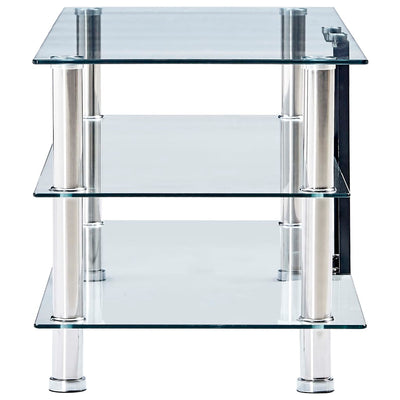 Dealsmate  TV Stand Transparent 120x40x40 cm Tempered Glass