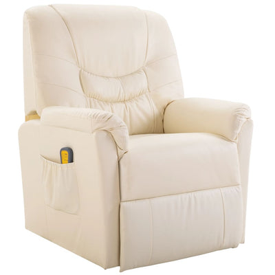 Dealsmate  Massage Chair Cream Faux Leather