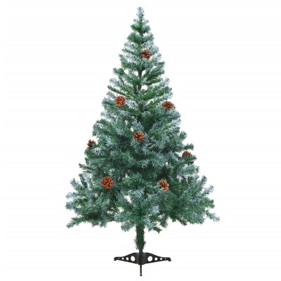 Dealsmate  Frosted Christmas Tree with Pinecones 150 cm