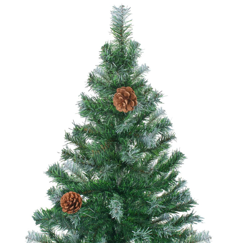 Dealsmate  Frosted Christmas Tree with Pinecones 150 cm