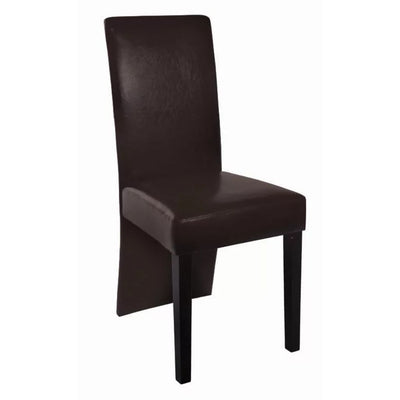 Dealsmate  Dining Chairs 2 pcs Dark Brown Faux Leather
