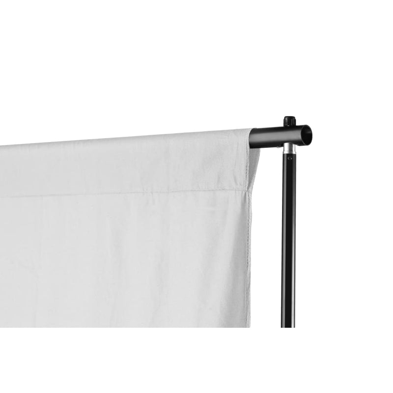 Dealsmate  Telescopic Background Support System + White Backdrop 3x5 m