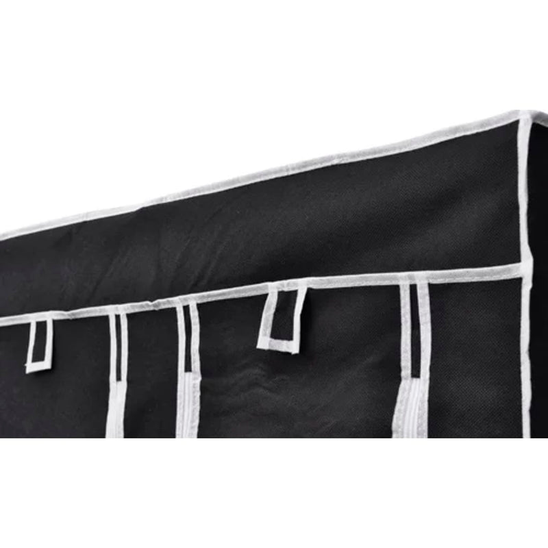 Dealsmate  Folding Wardrobe Black 110 x 45 x 175 cm