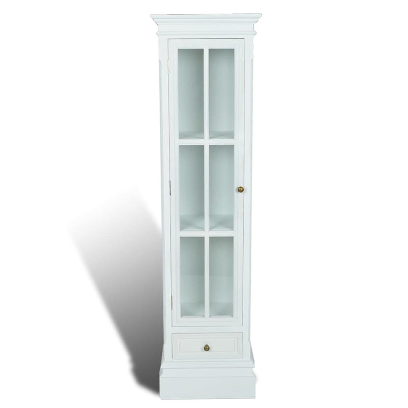 Dealsmate  Chic Bookcase Cabinet with 3 Shelves White Wooden