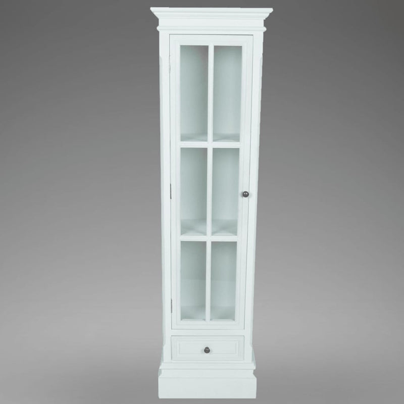 Dealsmate  Chic Bookcase Cabinet with 3 Shelves White Wooden