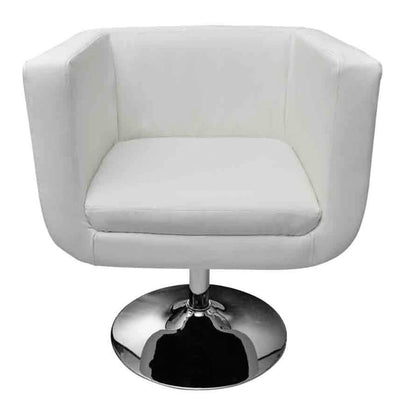 Dealsmate  Bar Stool White Faux Leather